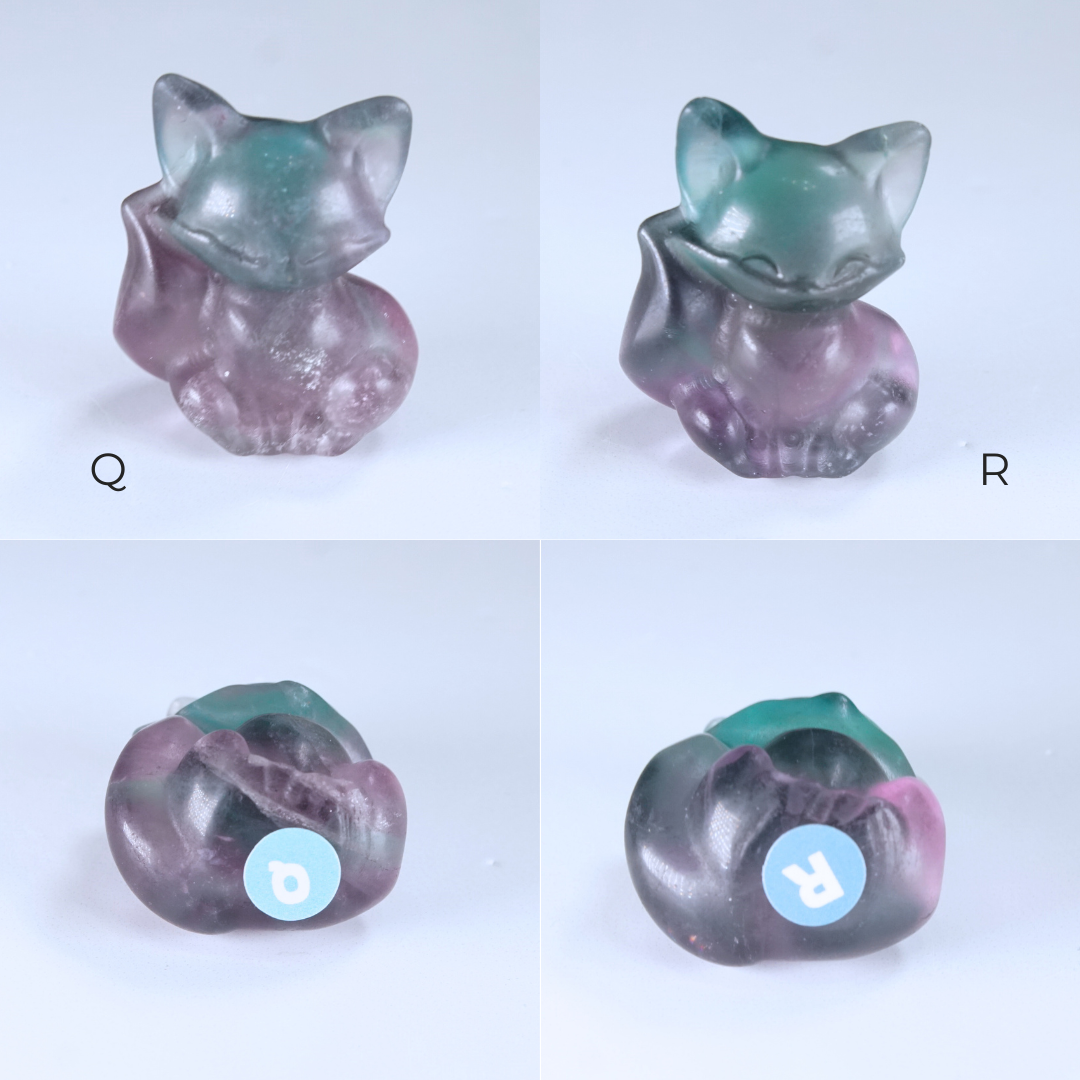 MINI Candy Fluorite Fox Carving | Pick Your Favorite