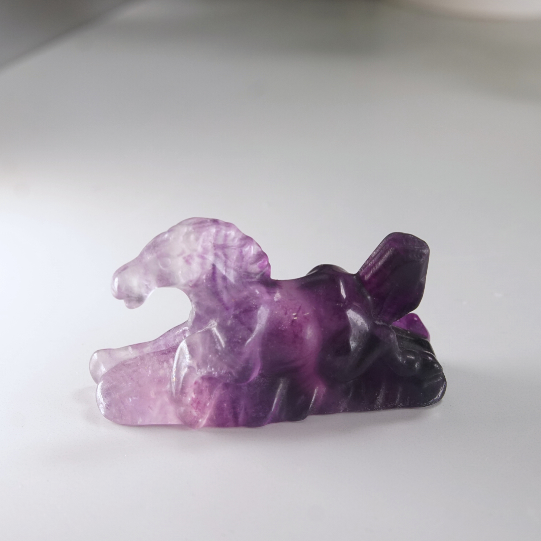 Rainbow Fluorite Horse Carving | Pick Your Favorite