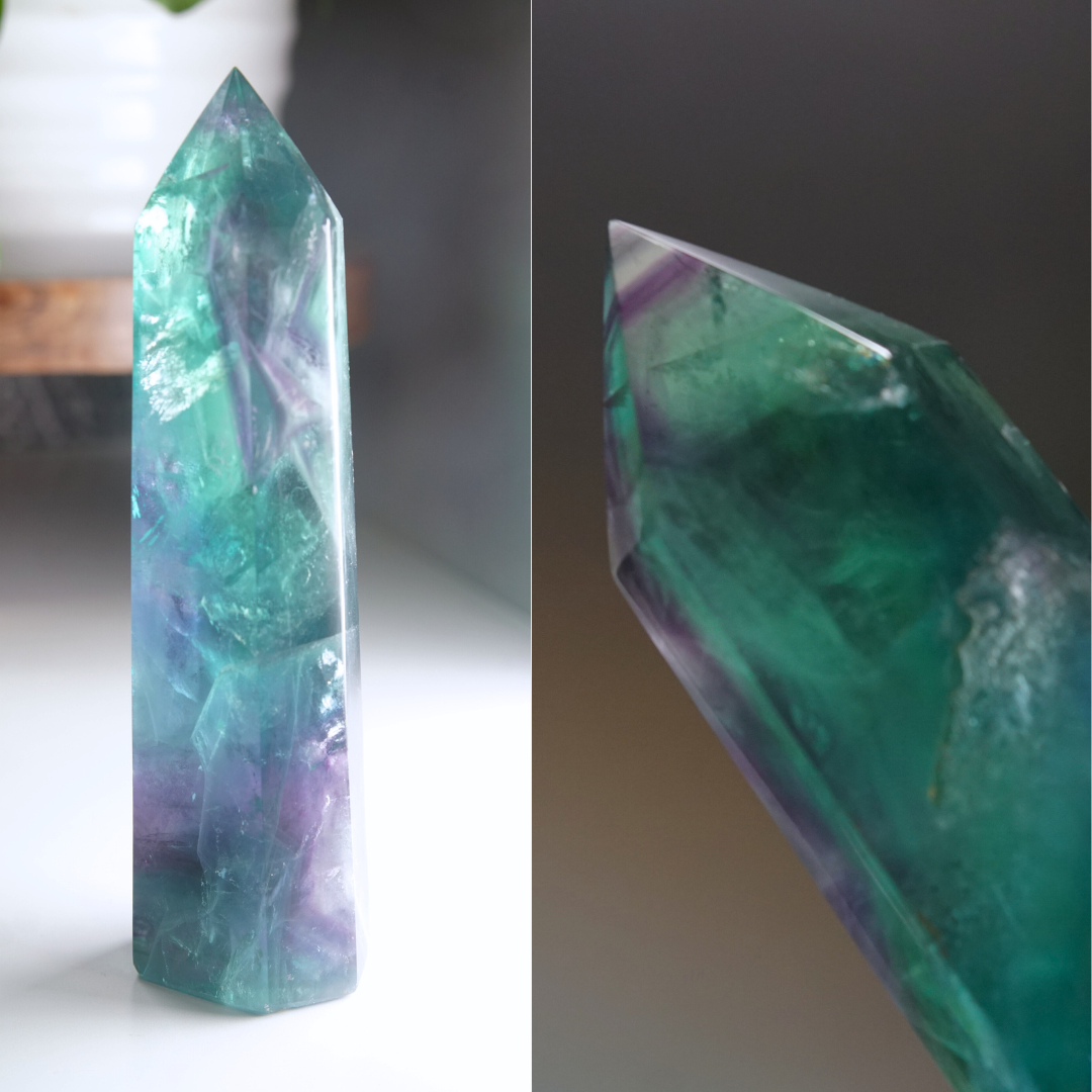 Rainbow Fluorite Tower | High Quality Glassy Fluorite Tower (K)