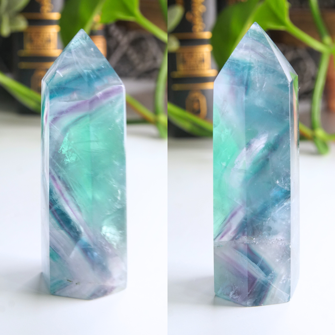 Rainbow Fluorite Tower | High Quality Glassy Fluorite Tower (@)