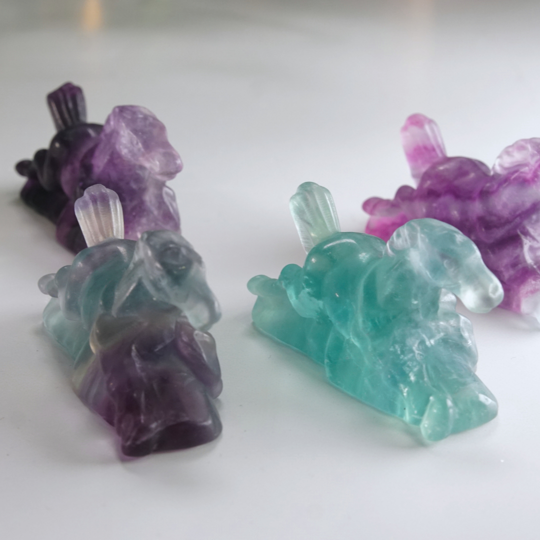 Rainbow Fluorite Horse Carving | Pick Your Favorite