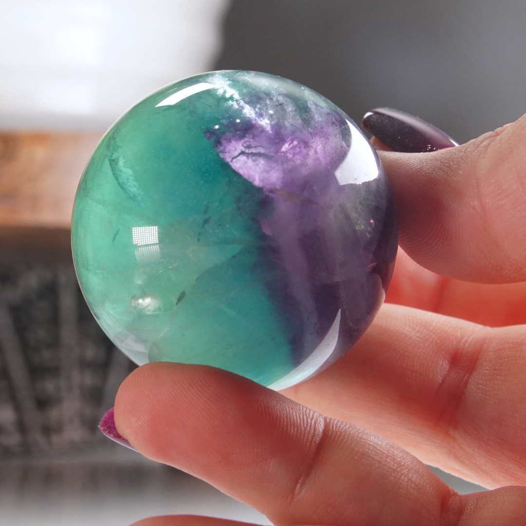Rainbow Fluorite Sphere | High Quality Glassy Fluorite Sphere (I)