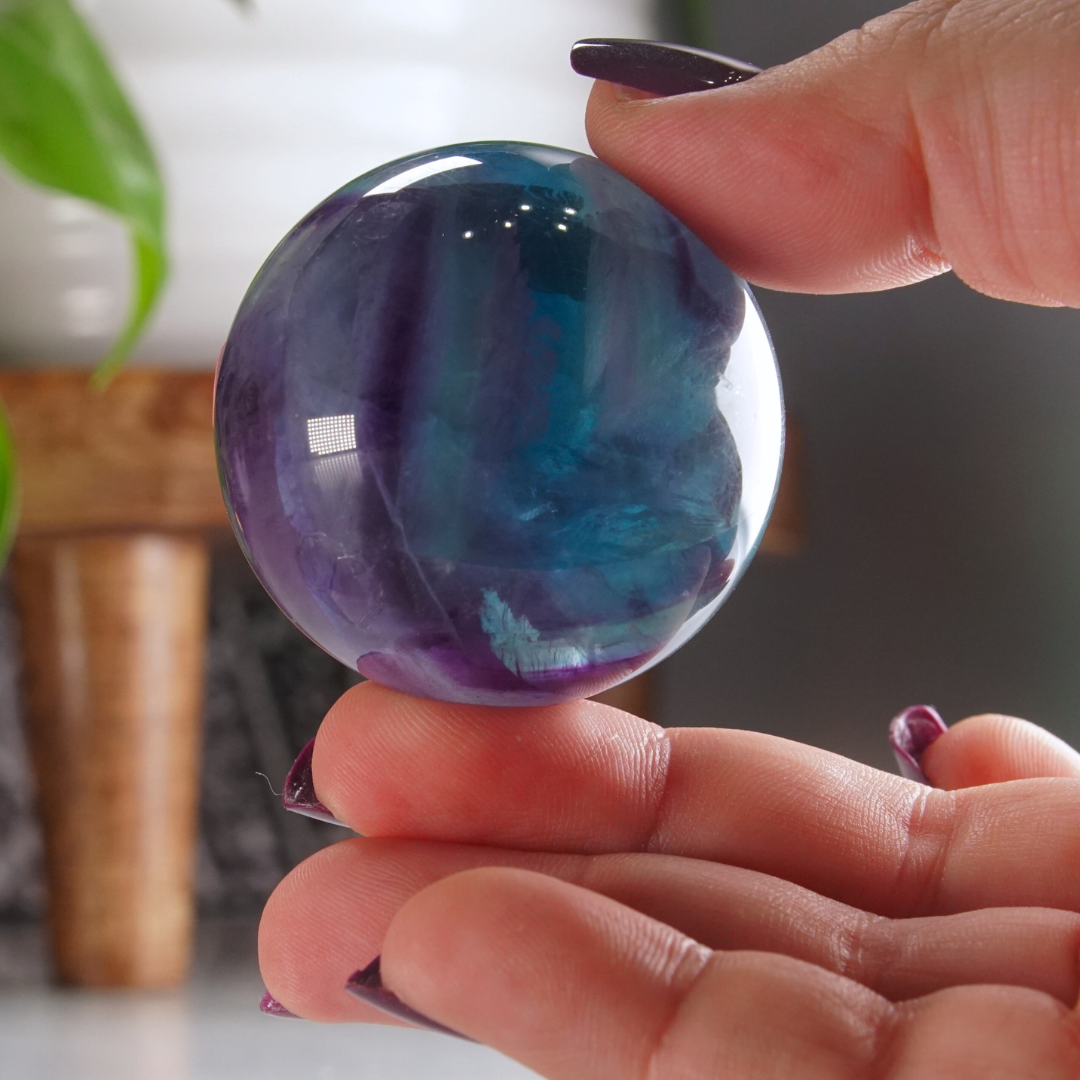 Rainbow Fluorite Sphere | High Quality Glassy Fluorite Sphere (B)