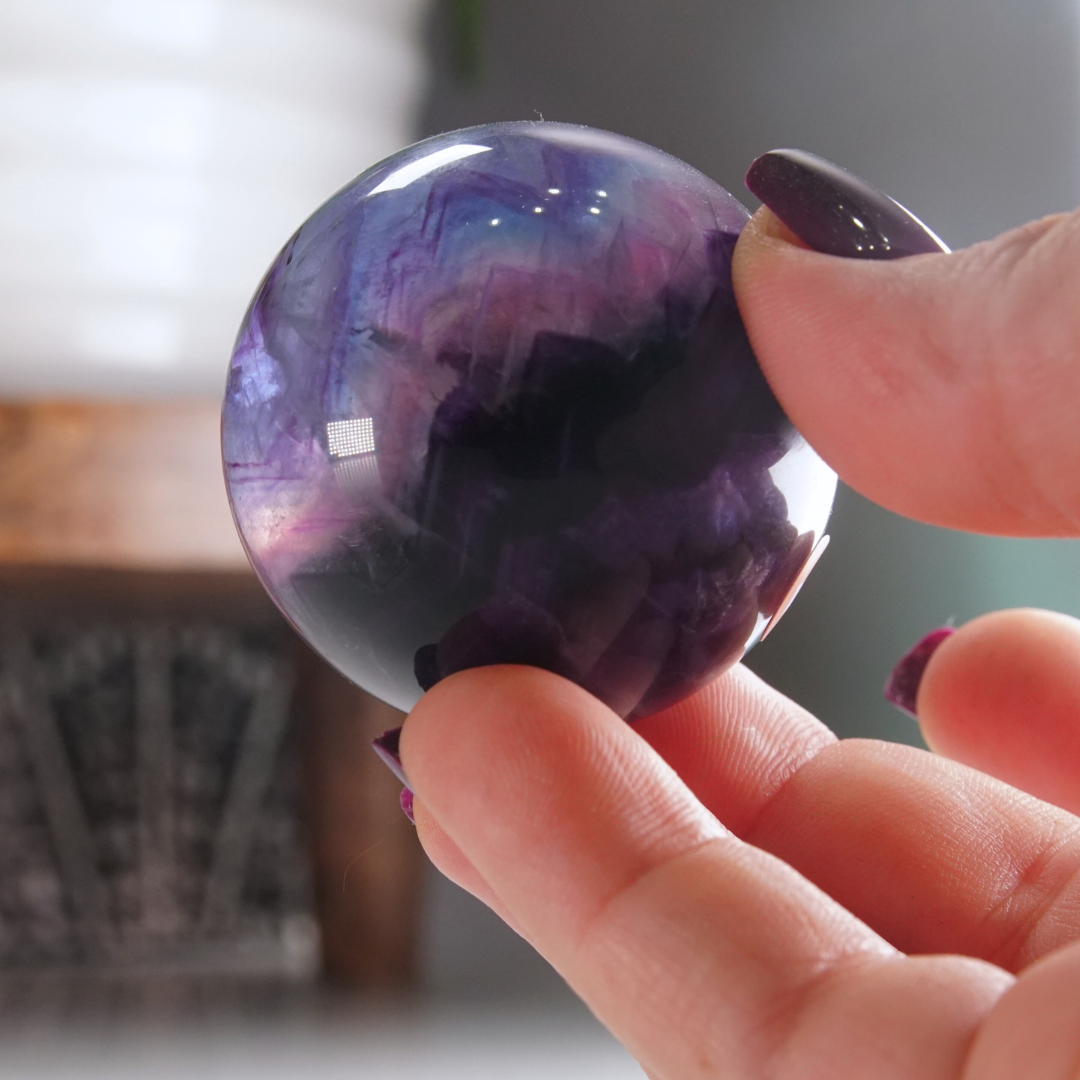 Rainbow Fluorite Sphere | High Quality Glassy Fluorite Sphere (E)