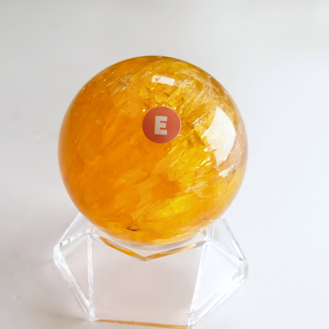 Yellow Fluorite With Mica Sphere | High Quality Glassy Fluorite (E)