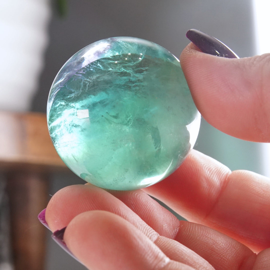 Rainbow Fluorite Sphere | High Quality Glassy Fluorite Sphere (F)