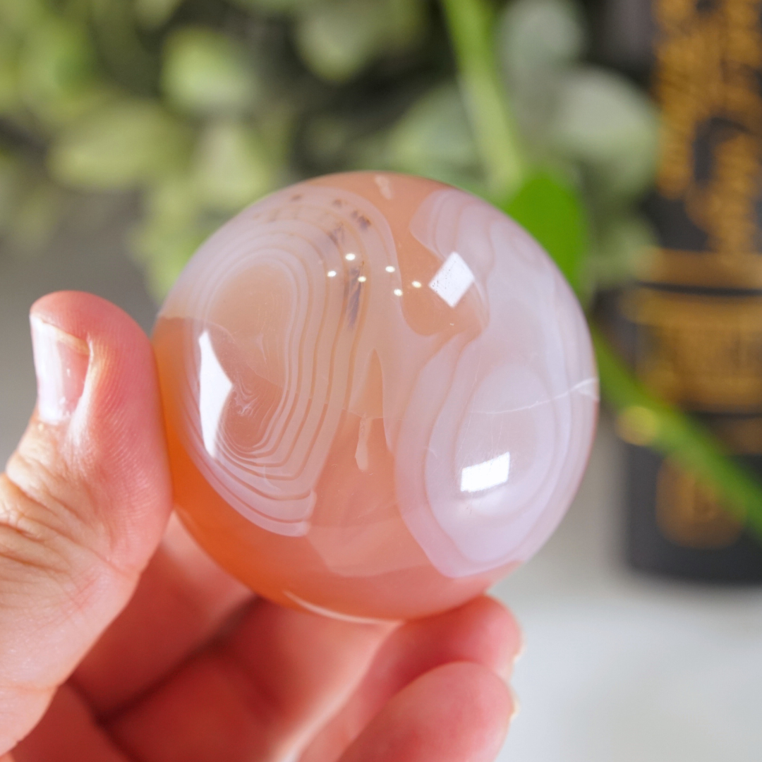 Pink Jelly Agate Sphere | Pick Your Favorite