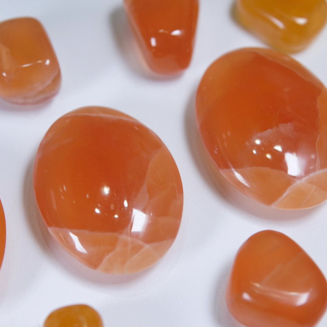 Honey Calcite Palms & Tumbles From Pakistan - Intuitively Selected