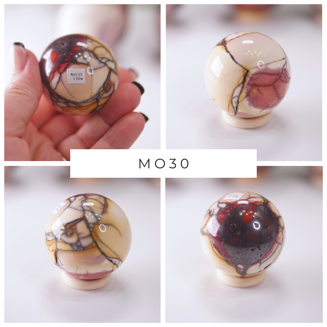 Spiderweb Mookaite With Hematite Spheres | Pick Your Favorite