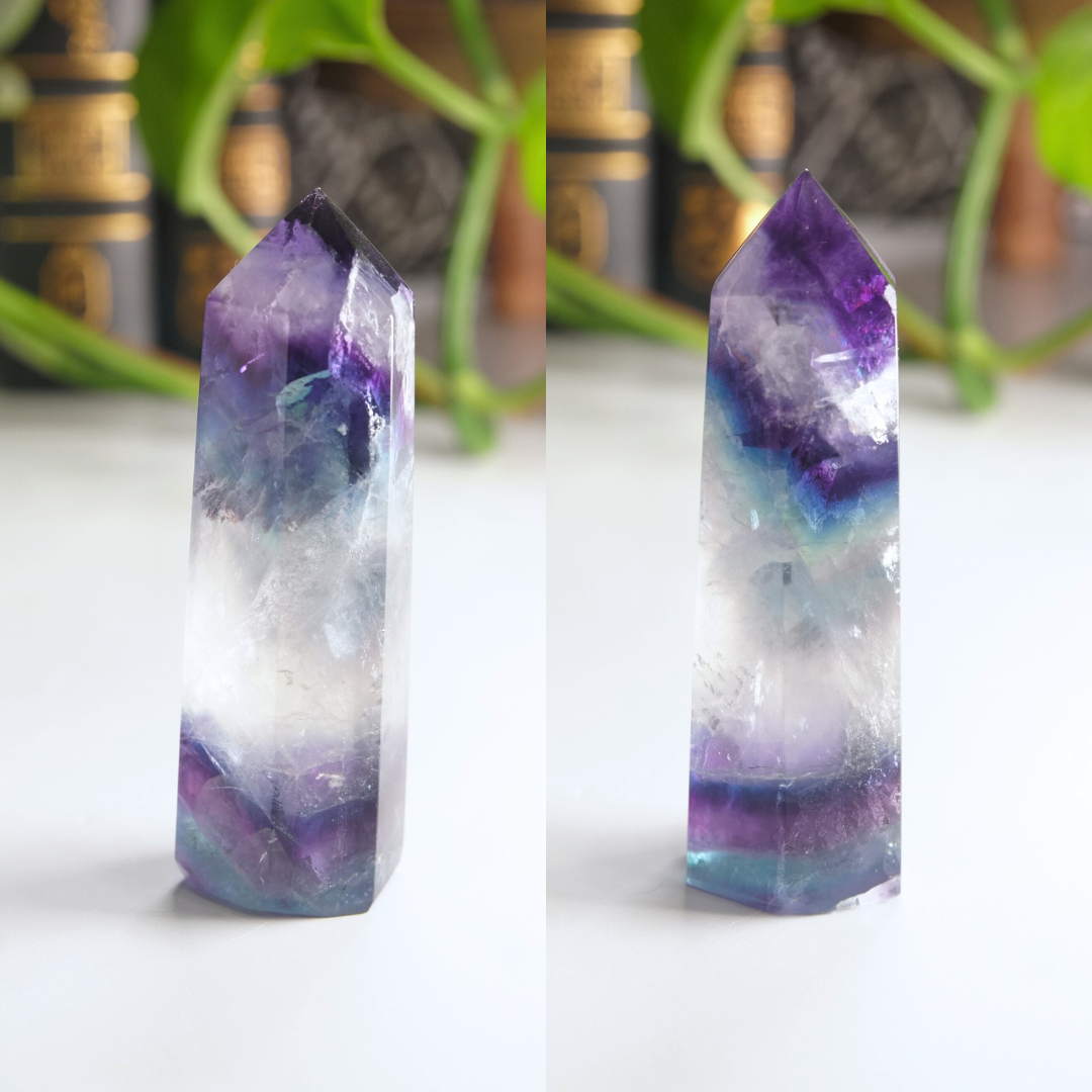 Rainbow Fluorite Tower | High Quality Glassy Fluorite Tower (D)
