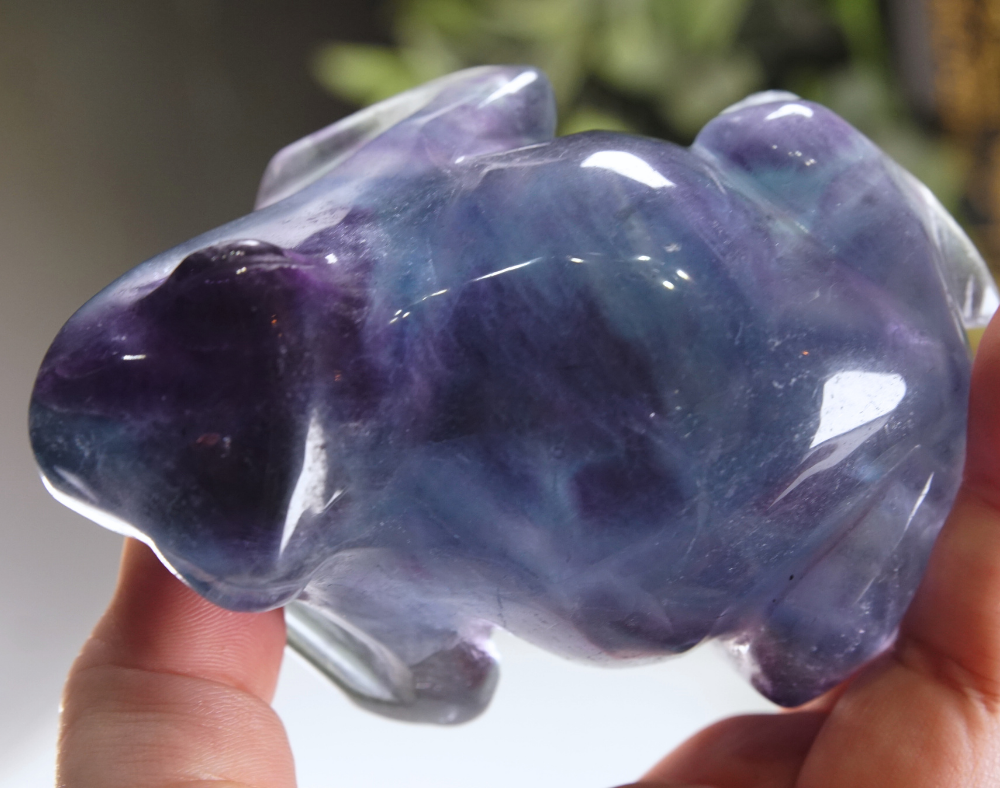 Rainbow Fluorite Frog Carving | Pick Your Favorite