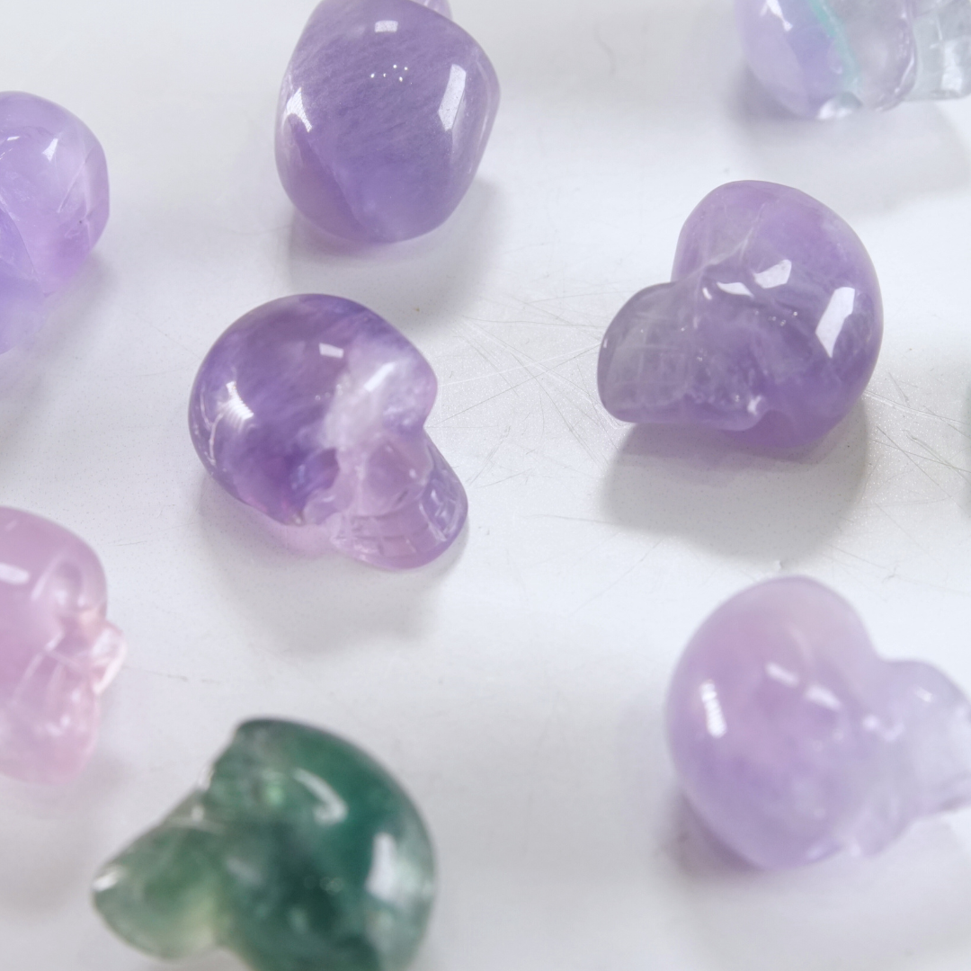 MINI Candy Fluorite Skull Carving | Intuitively Chosen
