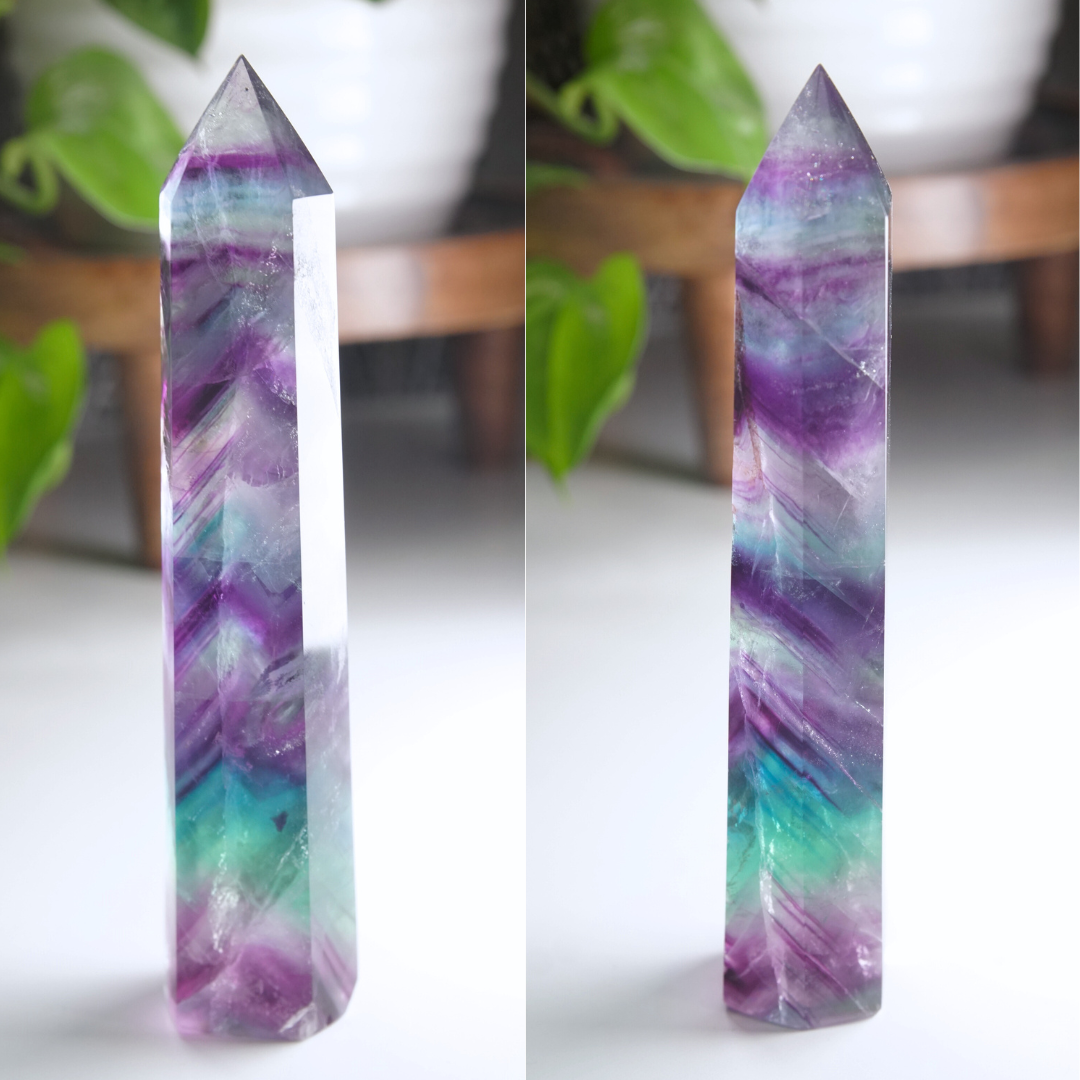 Rainbow Fluorite Tower | High Quality Glassy Fluorite Tower (C)