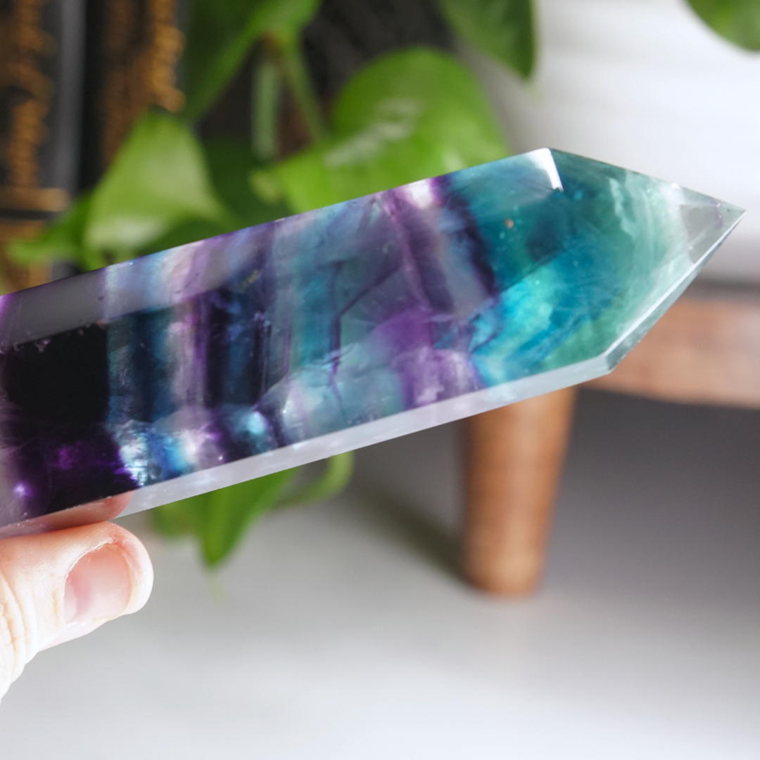Rainbow Fluorite Tower | High Quality Glassy Fluorite Tower (F)