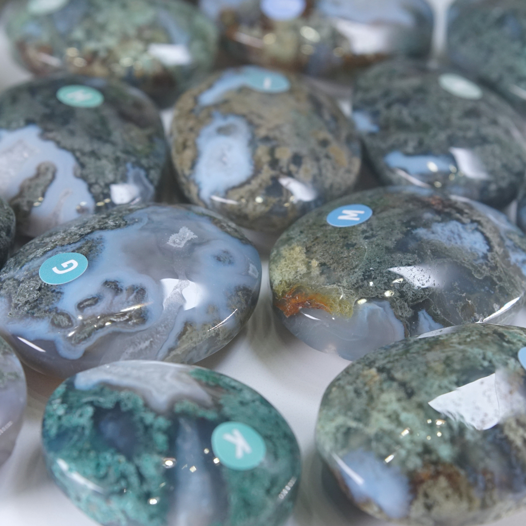 Moss Agate High Quality Palm Stones | Pick Your Favorite