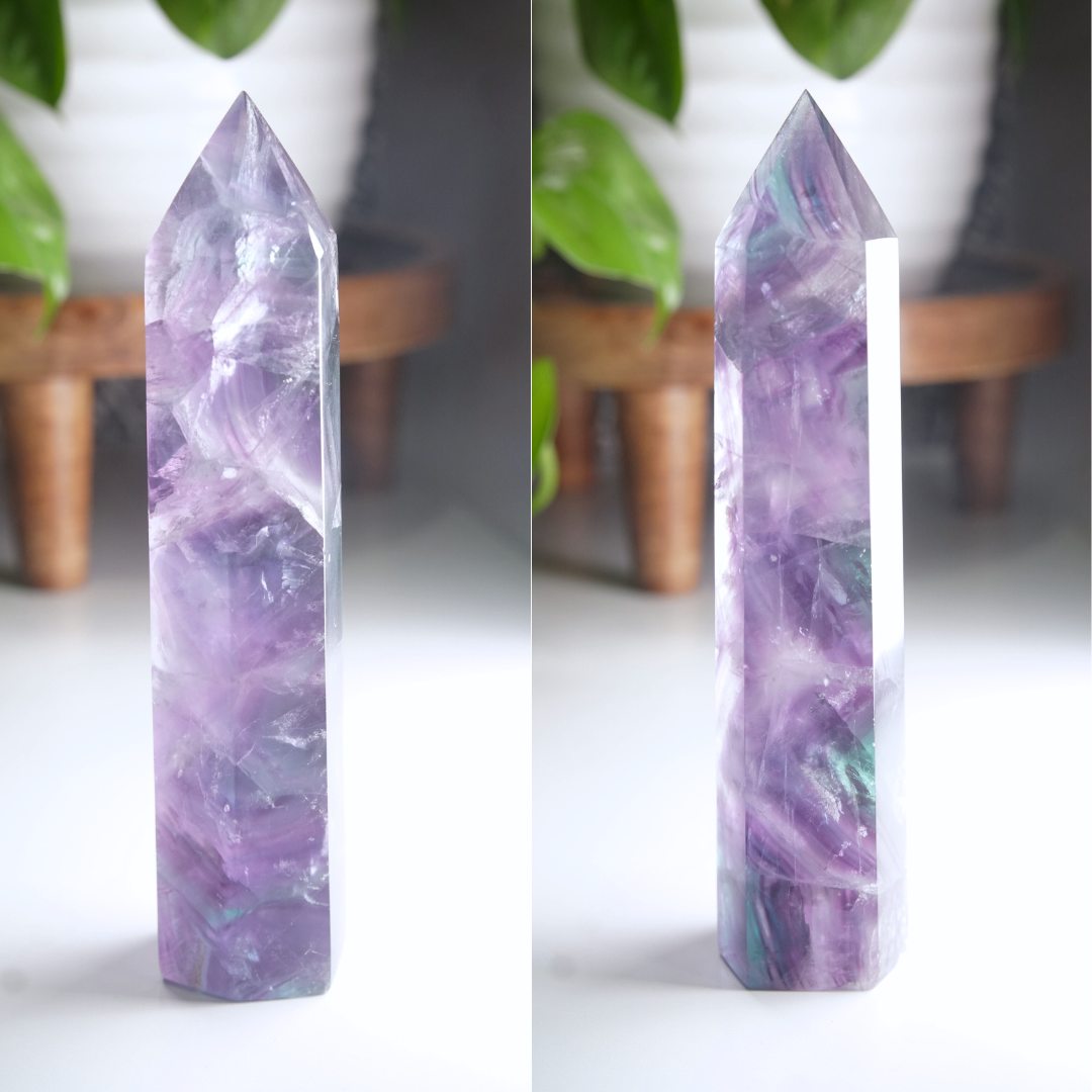 Rainbow Fluorite Tower | High Quality Glassy Fluorite Tower (D)