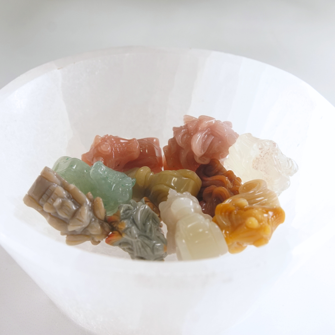 MINI Alashan Agate Unicorn Carving | Intuitively Chosen