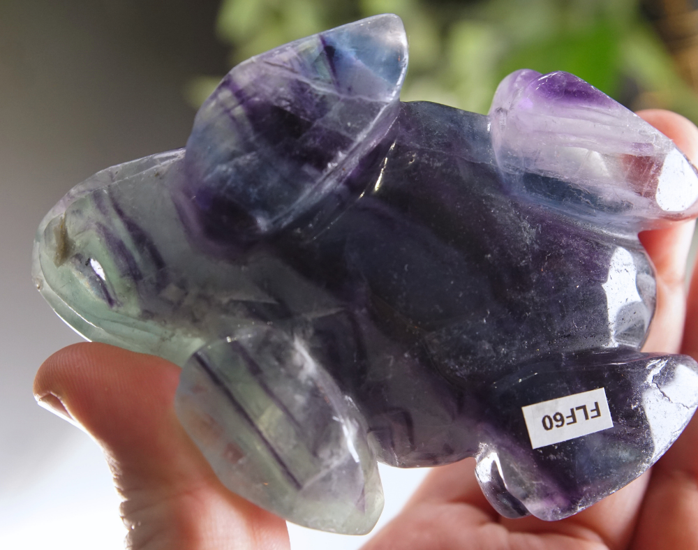 Rainbow Fluorite Frog Carving | Pick Your Favorite