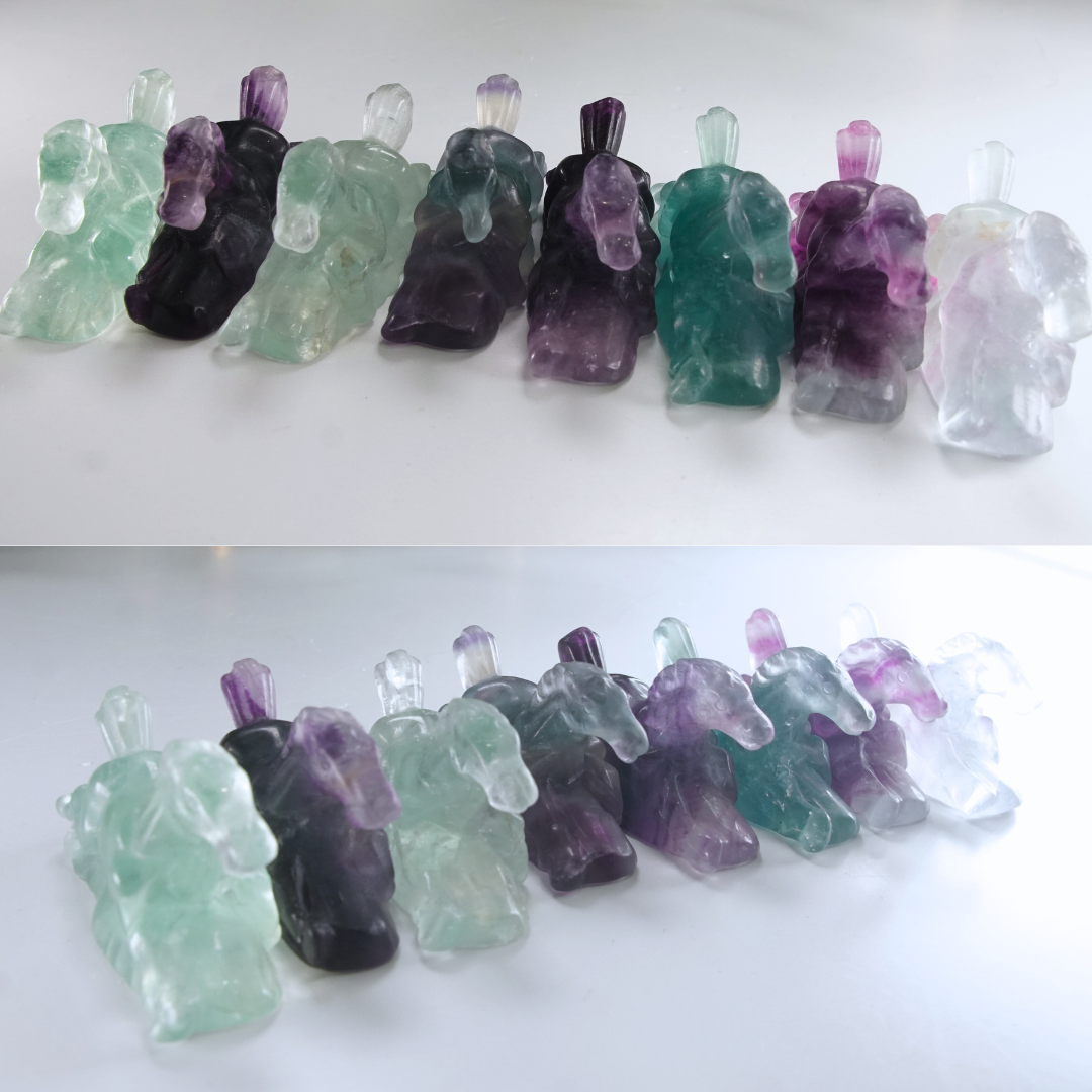 Rainbow Fluorite Horse Carving | Pick Your Favorite