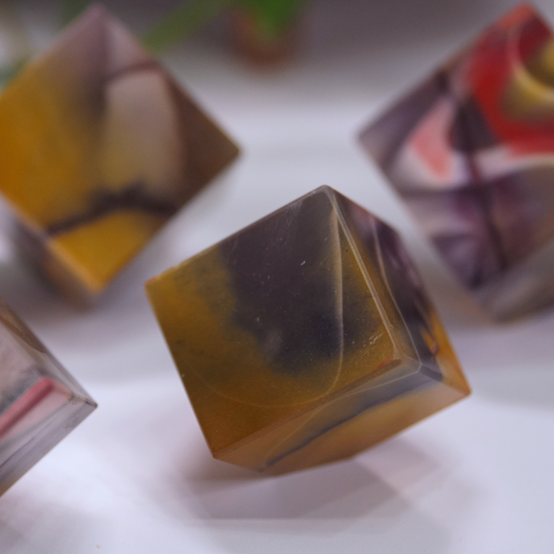 Purple And Yellow Mookaite Cubes | Pick Your Favorite