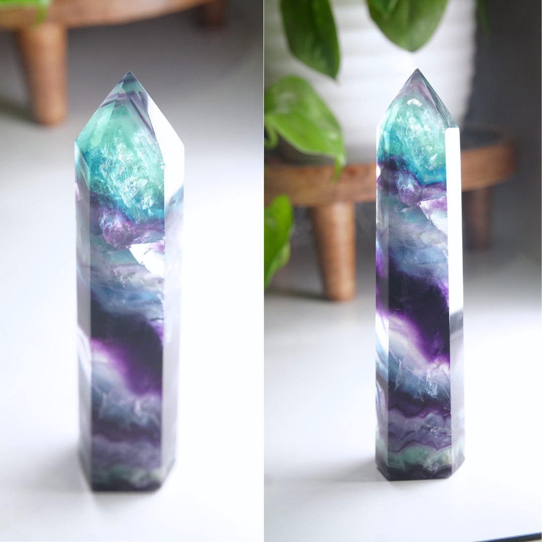 Rainbow Fluorite Tower | High Quality Glassy Fluorite Tower (B)