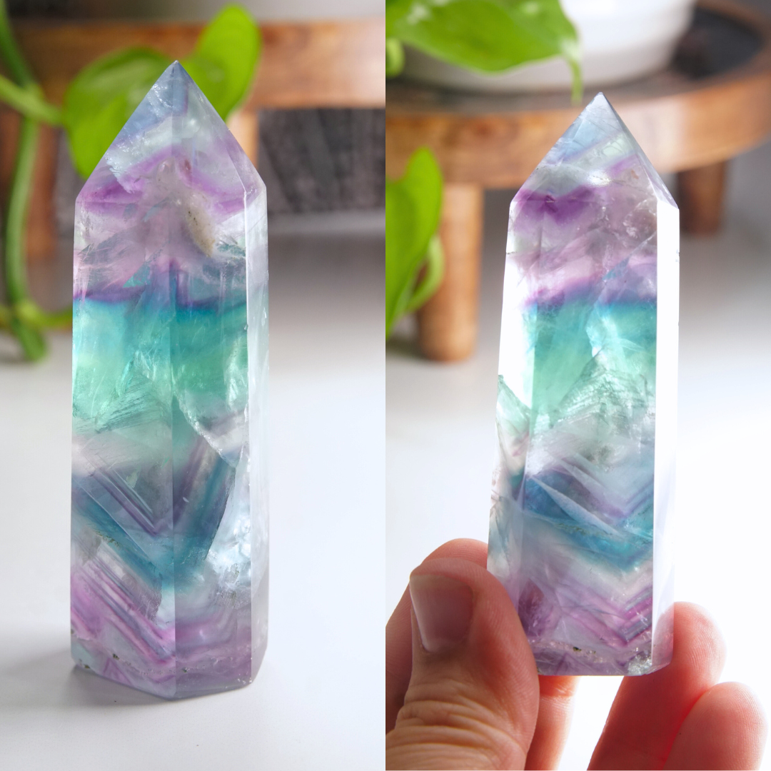 Rainbow Fluorite Tower | High Quality Glassy Fluorite Tower (1)