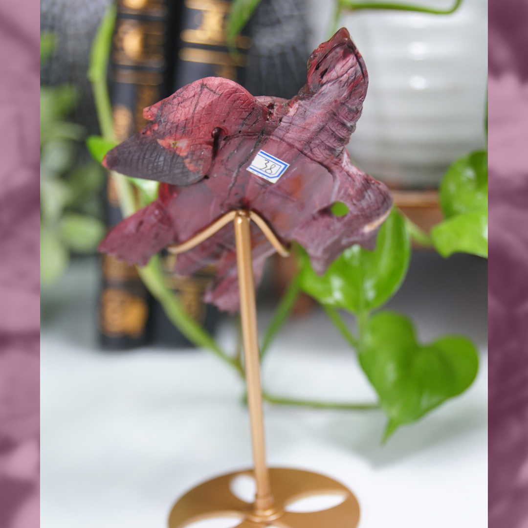 Mookaite Sea Turtle Boutique Carving (with Stand)