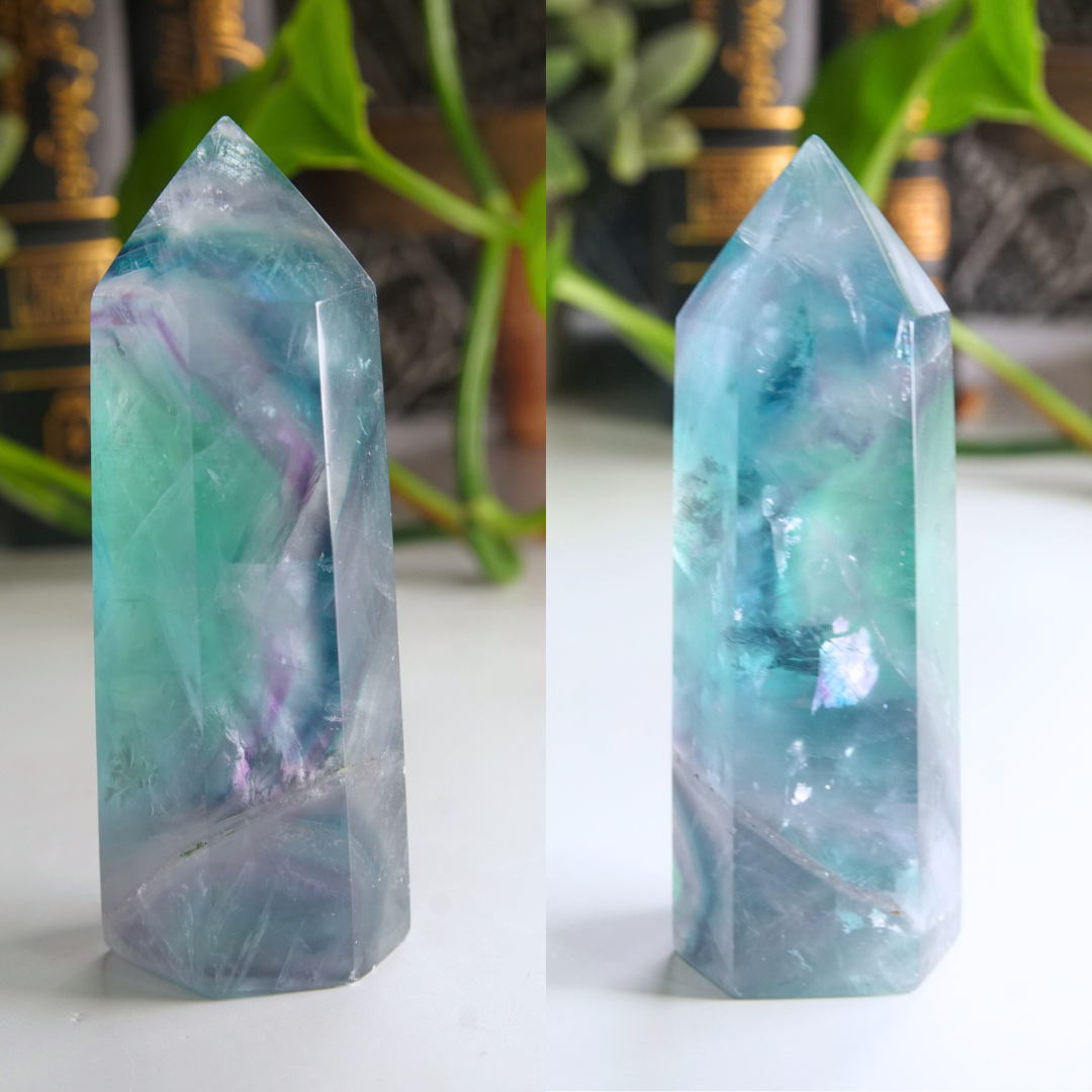 Rainbow Fluorite Tower | High Quality Glassy Fluorite Tower (@)