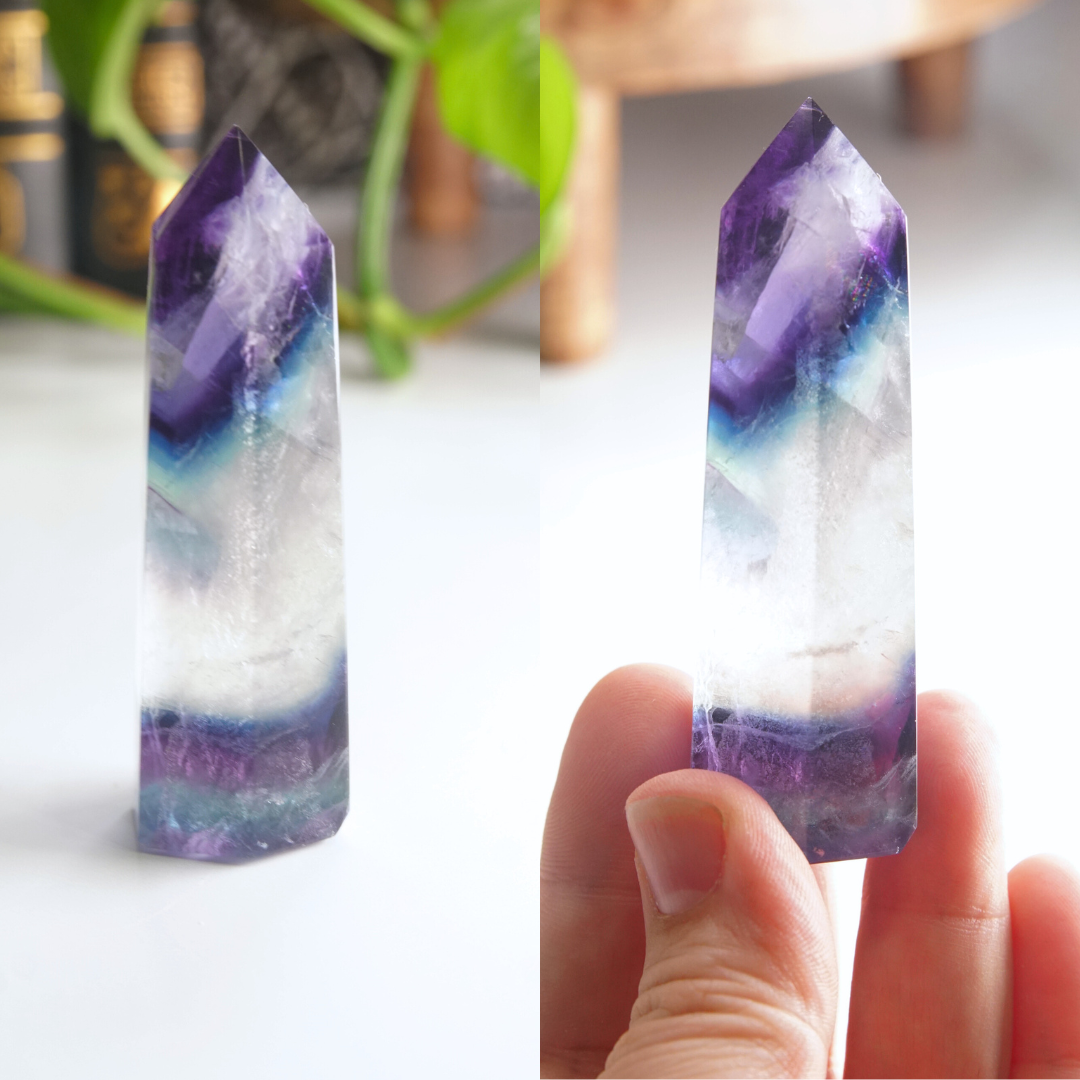 Rainbow Fluorite Tower | High Quality Glassy Fluorite Tower (D)