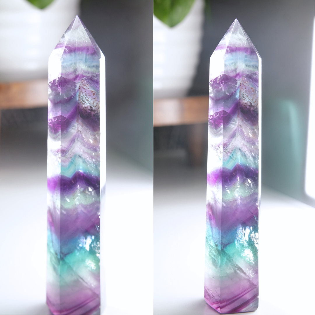 Rainbow Fluorite Tower | High Quality Glassy Fluorite Tower (C)