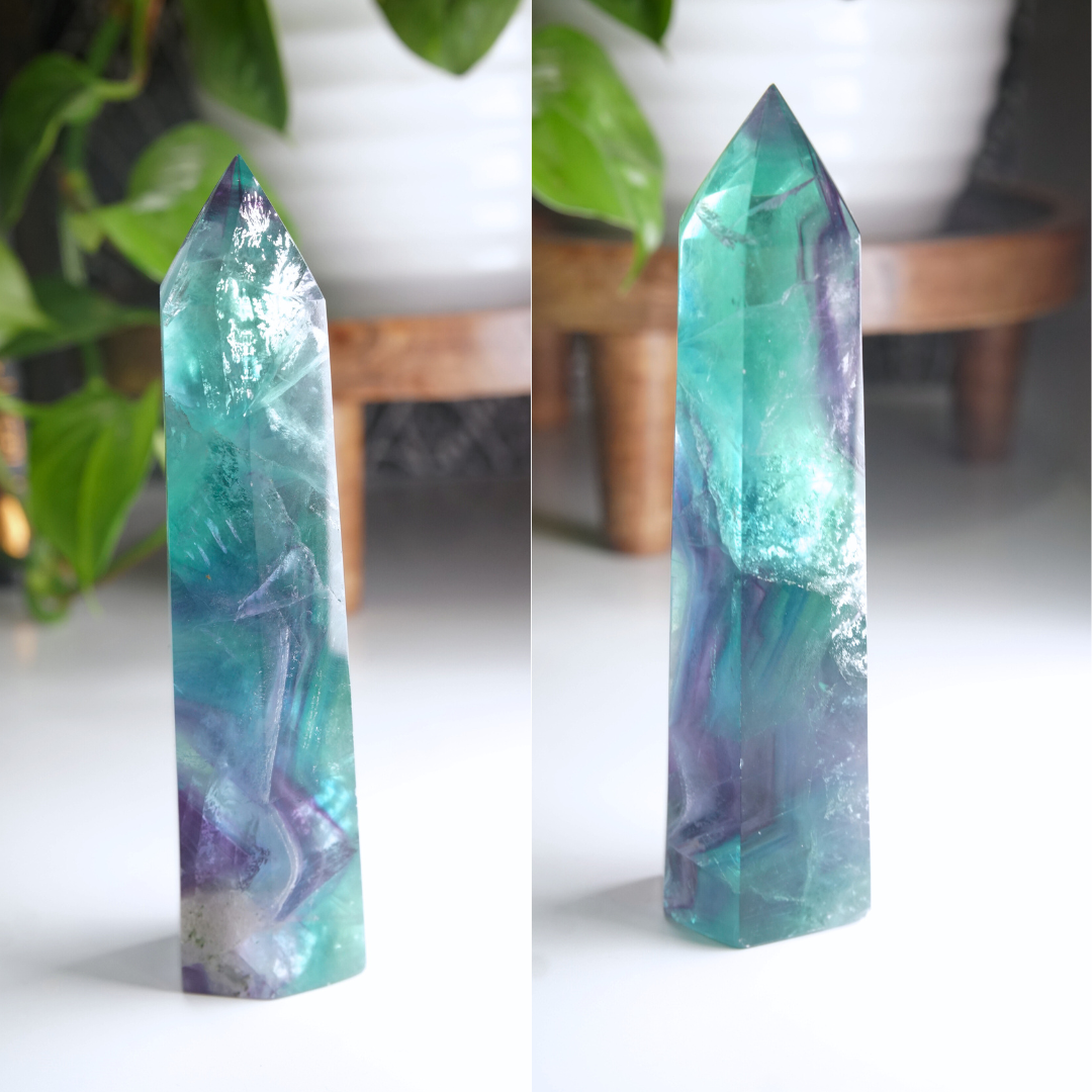 Rainbow Fluorite Tower | High Quality Glassy Fluorite Tower (K)