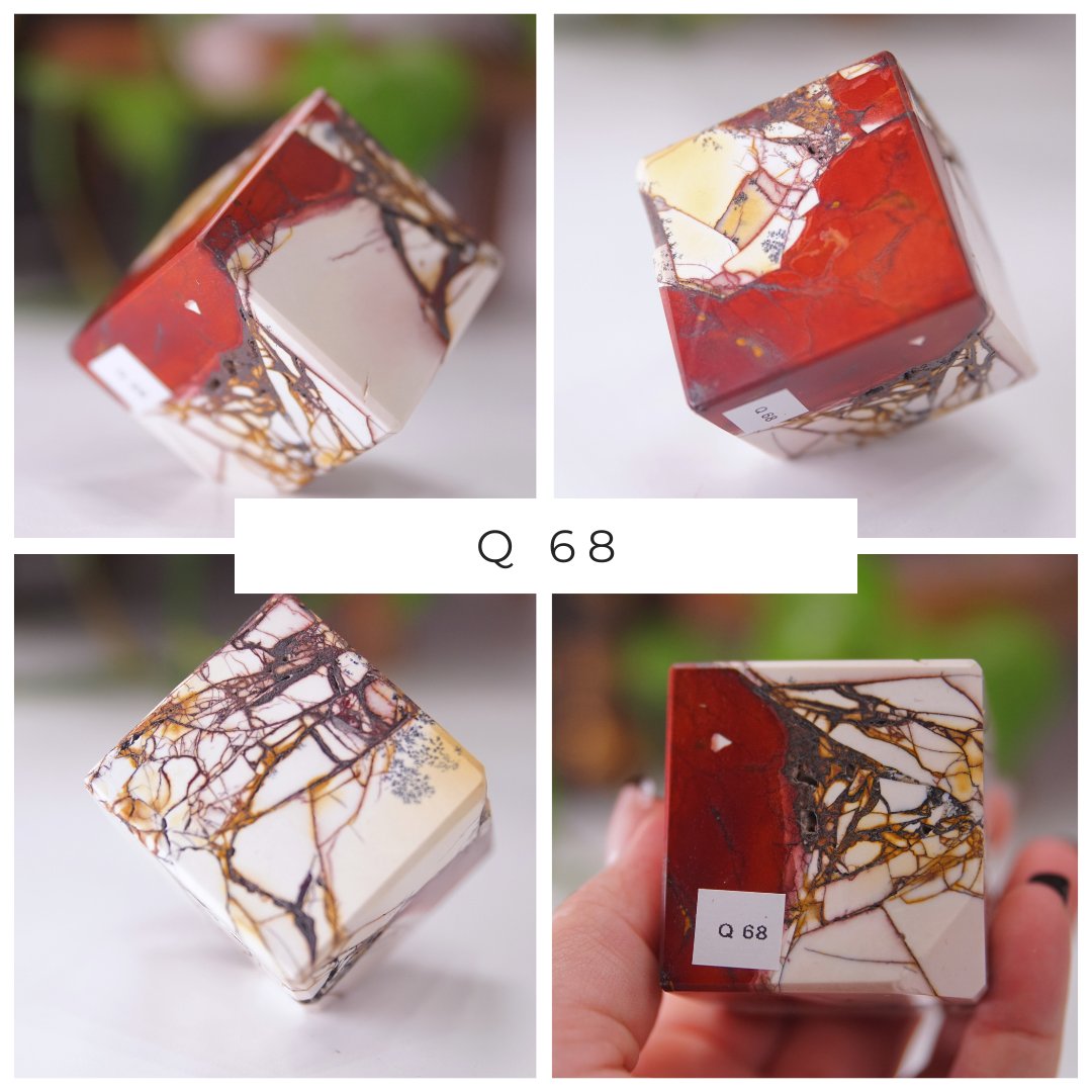 Red And White Mookaite Cubes | Pick Your Favorite