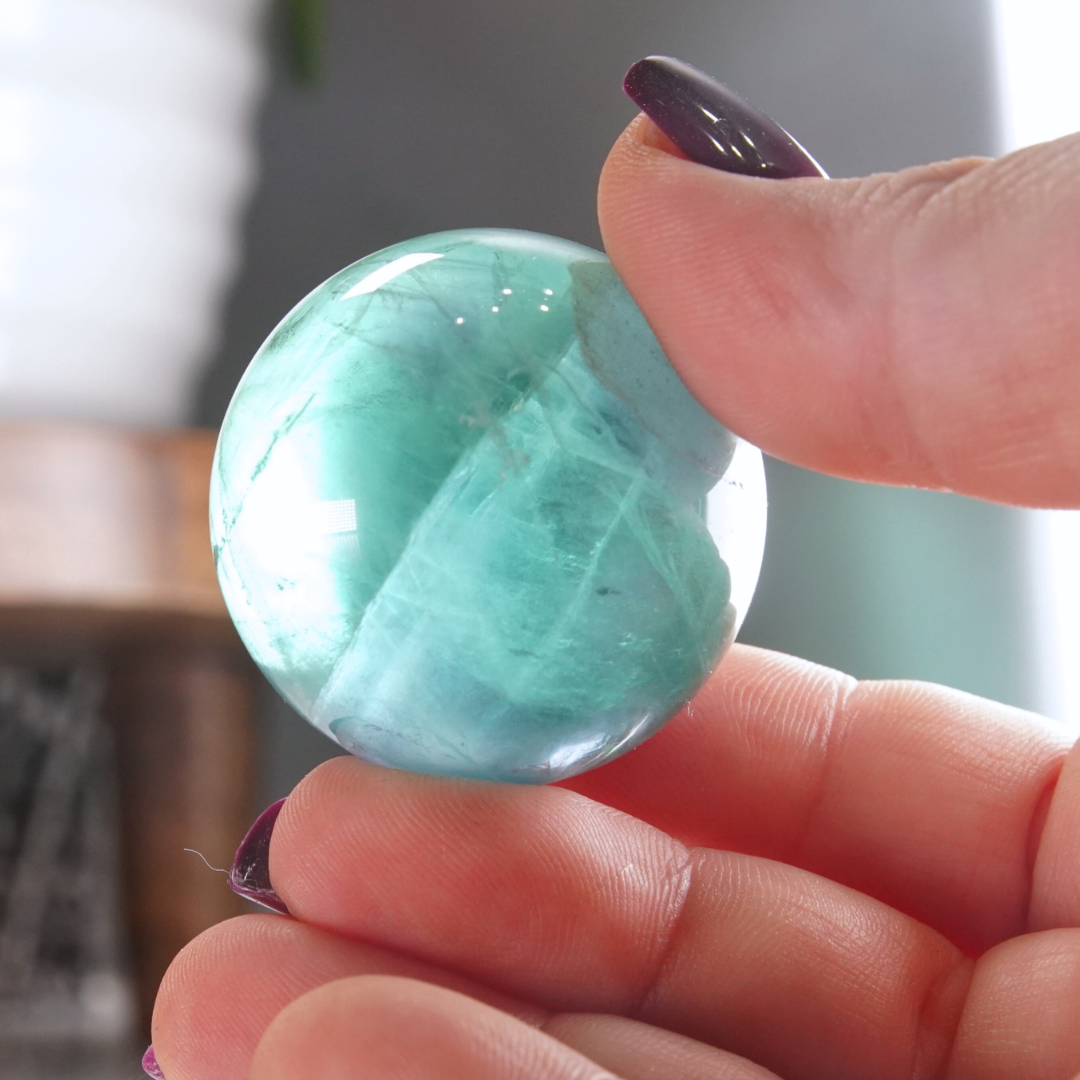 Rainbow Fluorite Sphere | High Quality Glassy Fluorite Sphere (F)