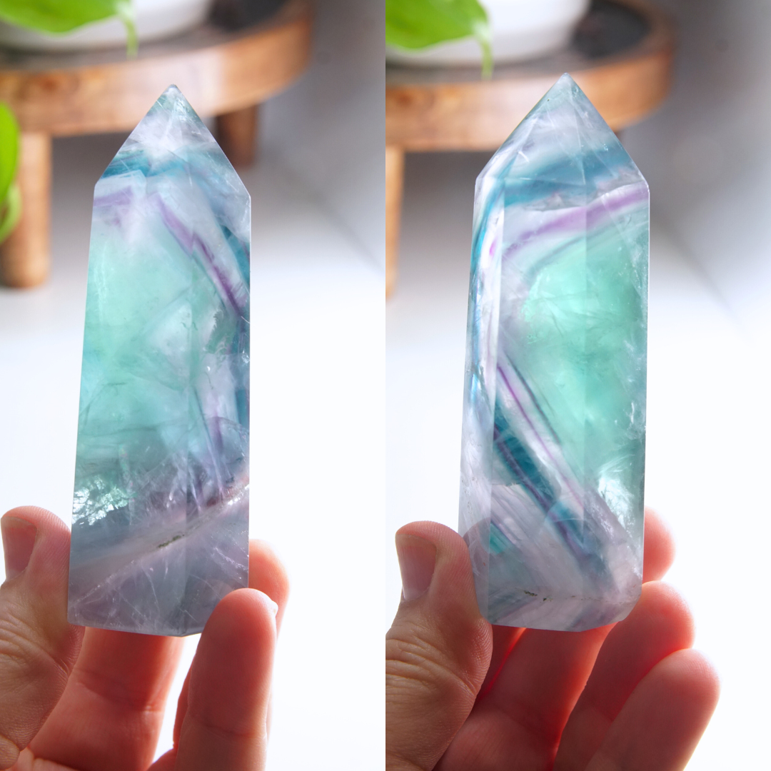 Rainbow Fluorite Tower | High Quality Glassy Fluorite Tower (@)