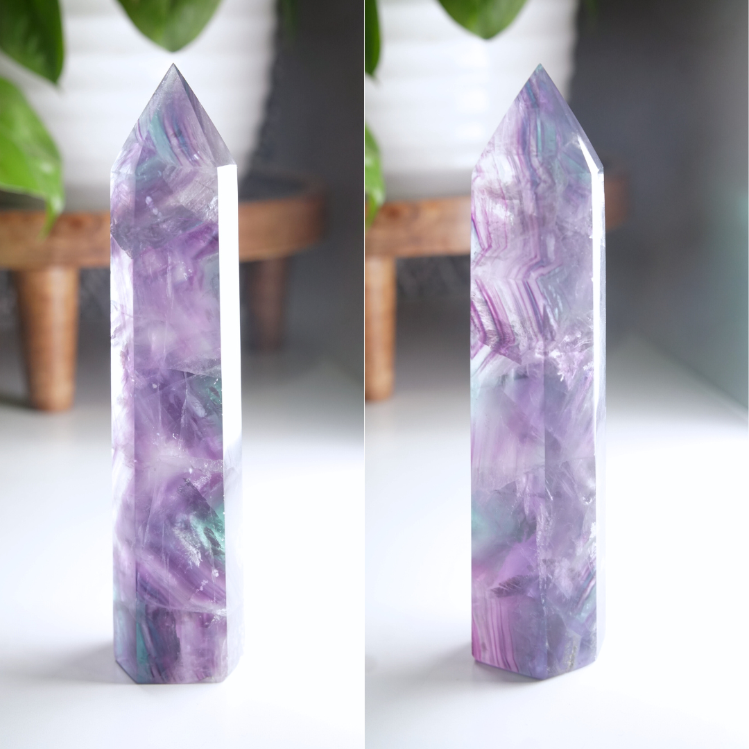 Rainbow Fluorite Tower | High Quality Glassy Fluorite Tower (D)