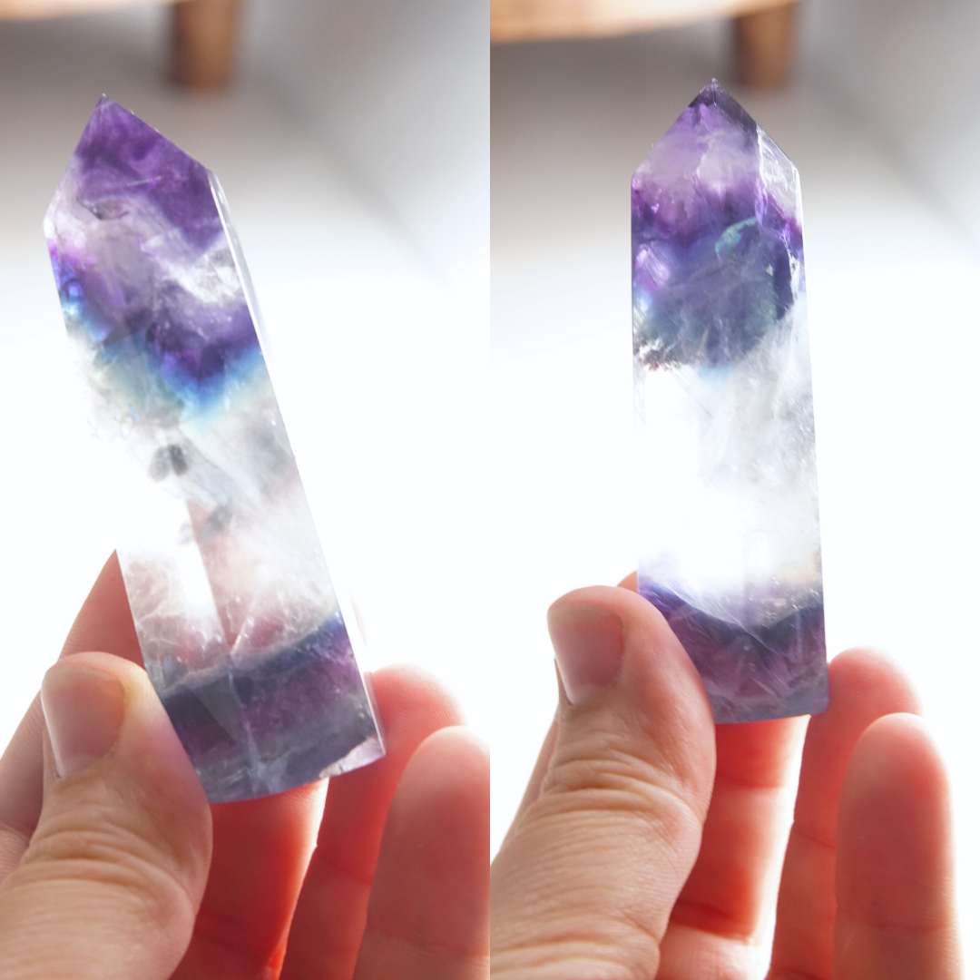 Rainbow Fluorite Tower | High Quality Glassy Fluorite Tower (D)