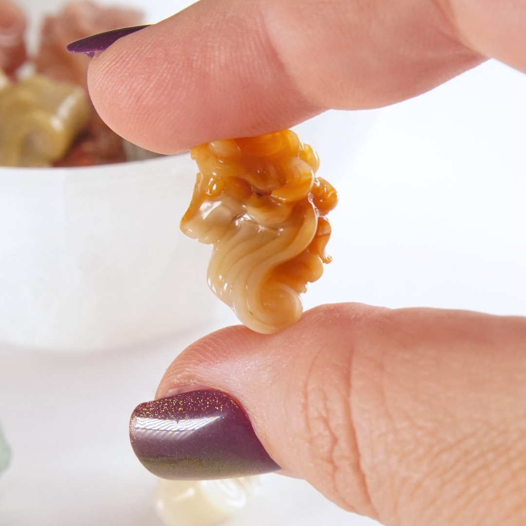 MINI Alashan Agate Unicorn Carving | Intuitively Chosen