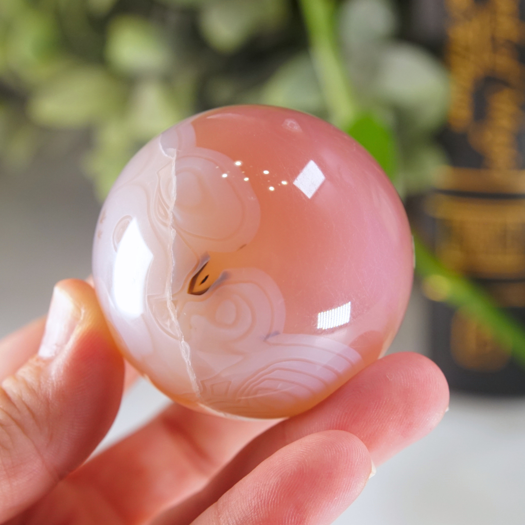 Pink Jelly Agate Sphere | Pick Your Favorite
