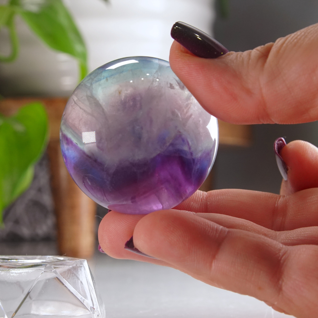 Rainbow Fluorite Sphere | High Quality Glassy Fluorite Sphere (D)