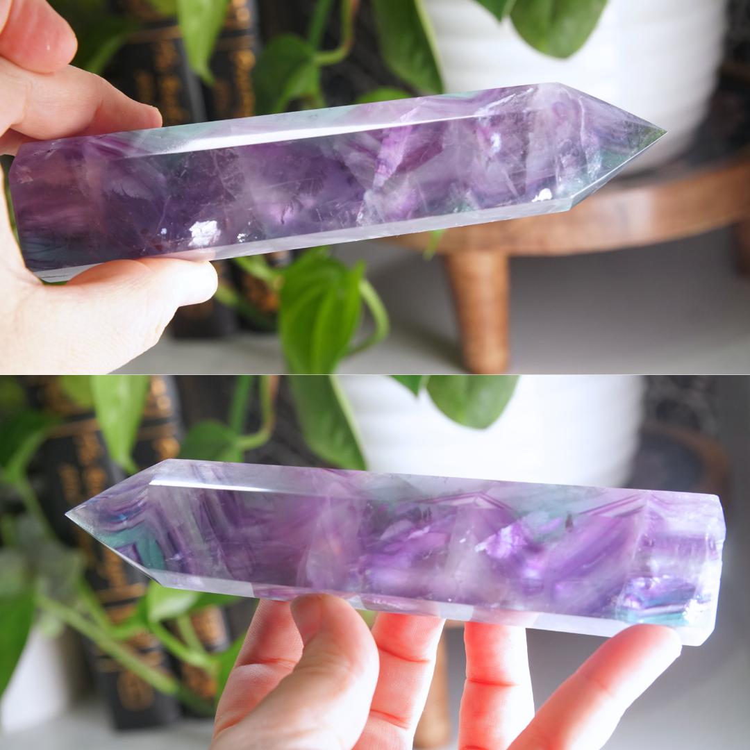 Rainbow Fluorite Tower | High Quality Glassy Fluorite Tower (D)