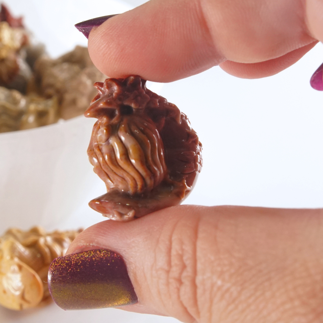 MINI Alashan Agate Sitting Mermaid On Moon Carving | Intuitively Chosen