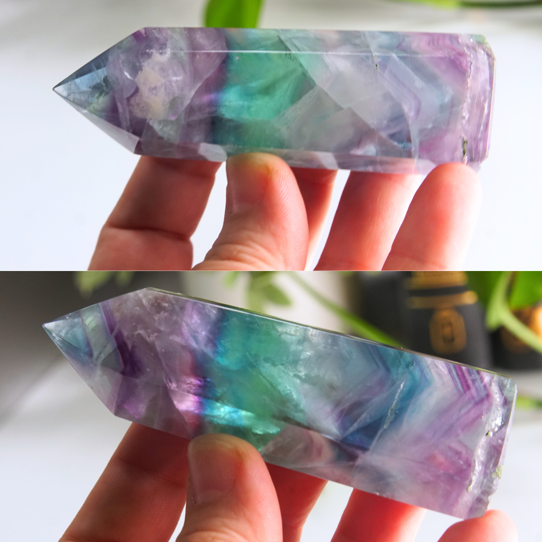 Rainbow Fluorite Tower | High Quality Glassy Fluorite Tower (1)