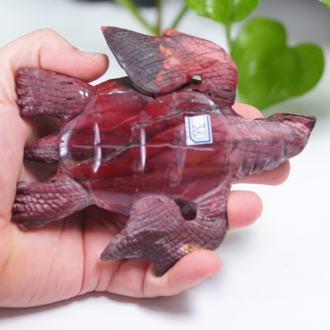 Mookaite Sea Turtle Boutique Carving (with Stand)