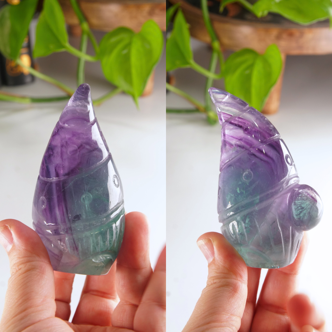Rainbow Fluorite Gnome Carving | Pick Your Favorite
