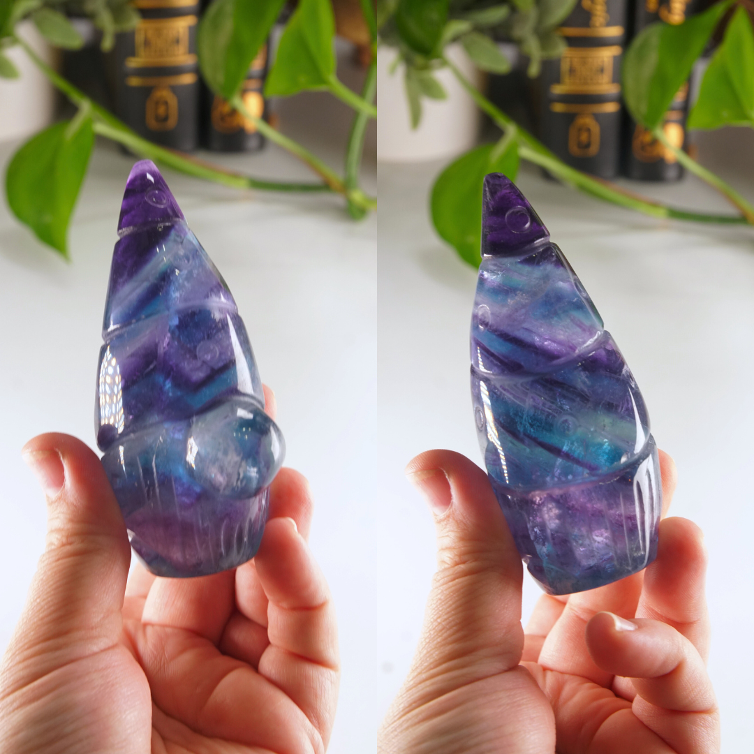 Rainbow Fluorite Gnome Carving | Pick Your Favorite