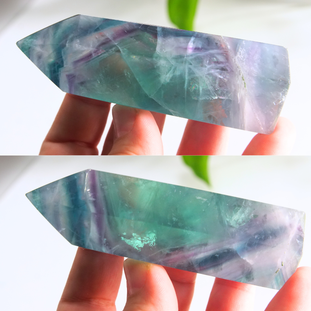 Rainbow Fluorite Tower | High Quality Glassy Fluorite Tower (@)