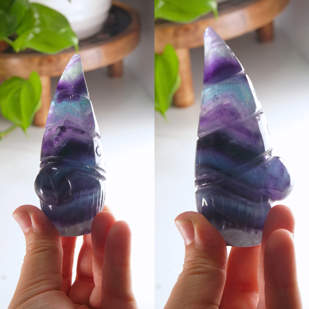 Rainbow Fluorite Gnome Carving | Pick Your Favorite
