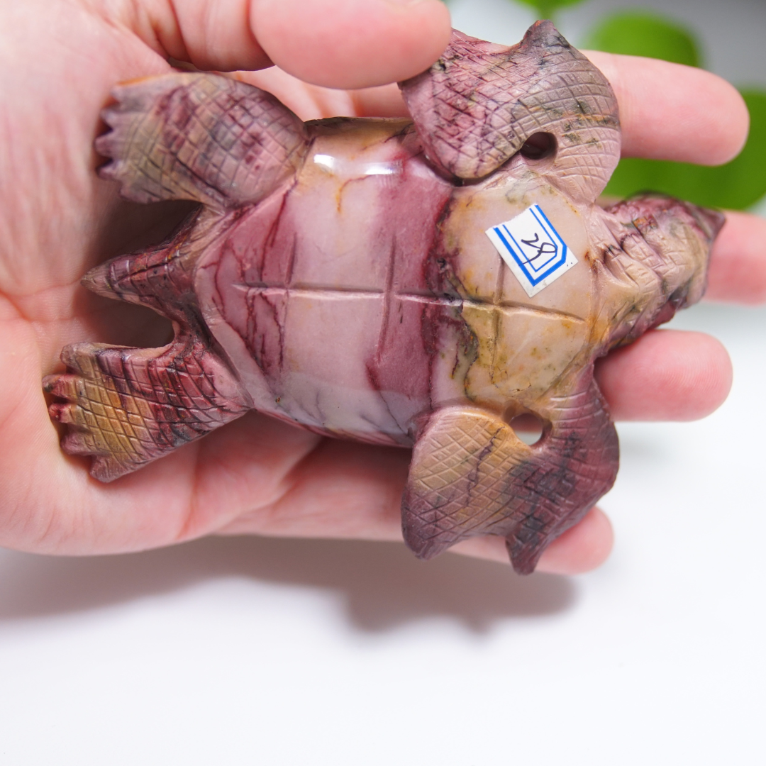 Mookaite Sea Turtle Boutique Carving (with Stand)