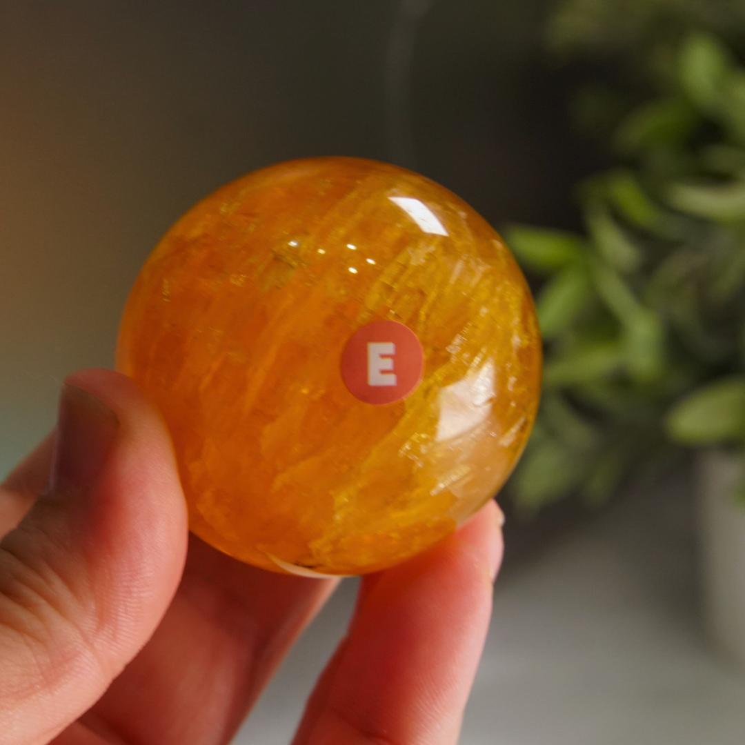 Yellow Fluorite With Mica Sphere | High Quality Glassy Fluorite (E)