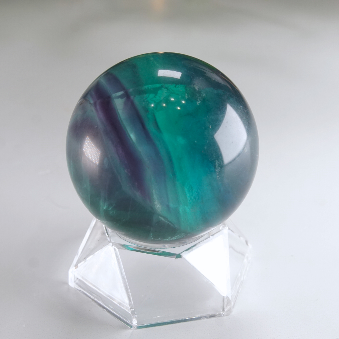 Rainbow Fluorite Sphere | High Quality Glassy Fluorite Sphere (A)